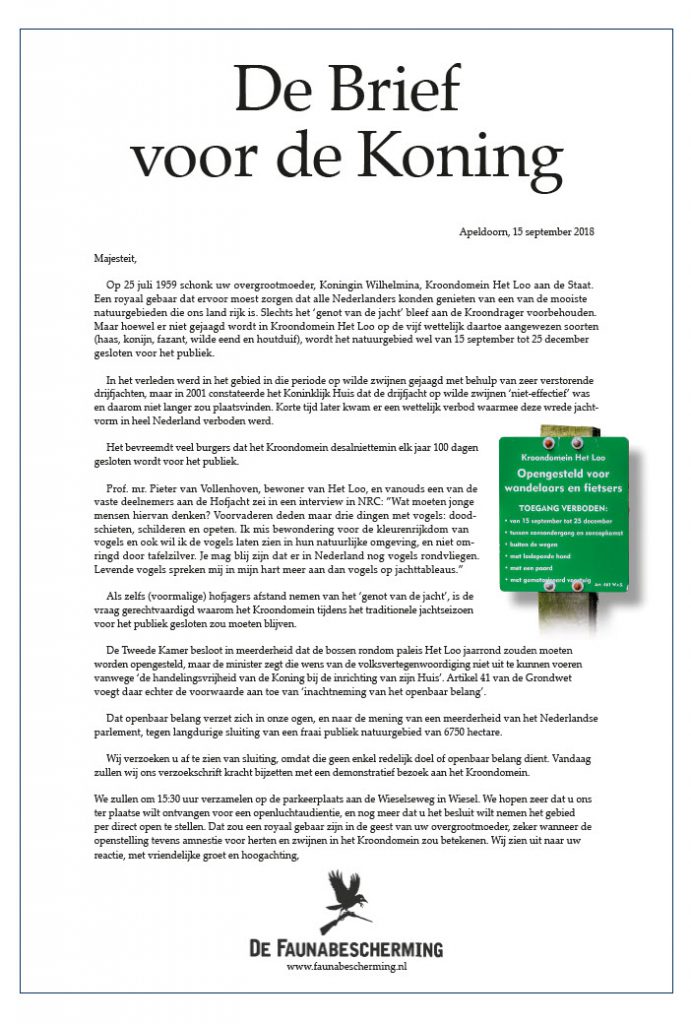 De Brief voor de Koning